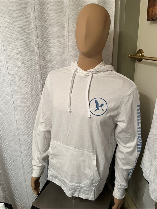 American Eagle Outfitters Other - Lightweight White Hooded American Eagle Hoodie